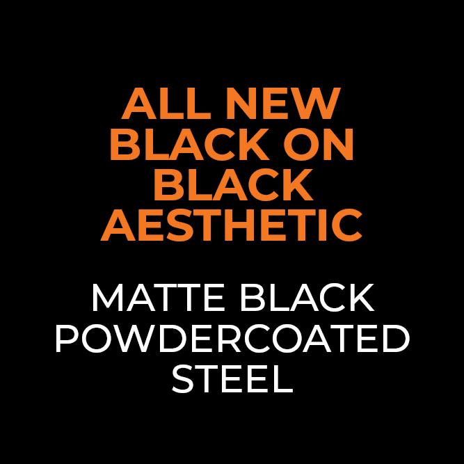 All Black on Black Aesthetic | Matte Black Powdercoated Steel